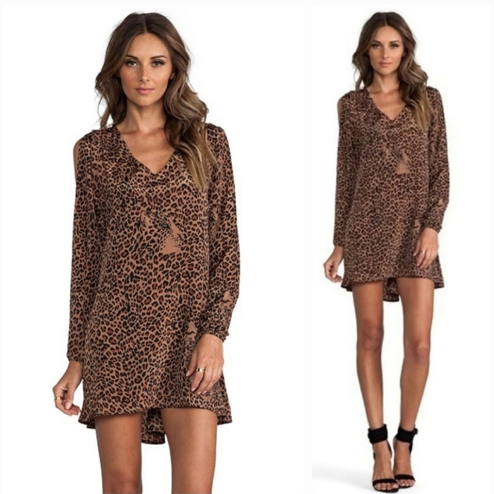 Lovers + Friends Leopard‎ Print Gracie Mini Dress